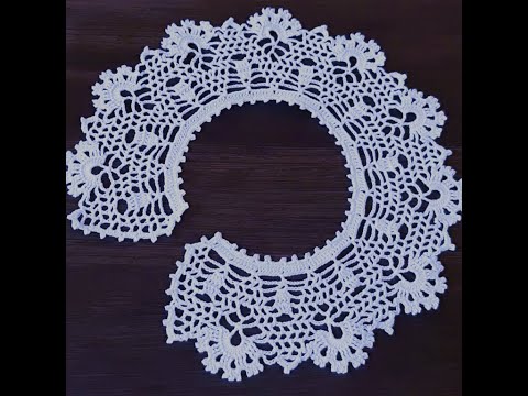 crochet collar  with hook / 1-6 row   ნაქსოვი საყელო ყაისნაღით / რიგი 1-6
